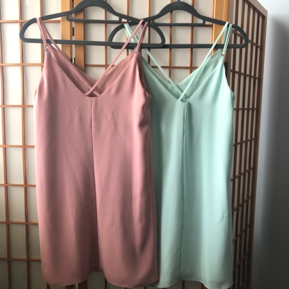 *SOLD* Topshop Mint Green Crisscross Slip Dress - Picture 6 of 7